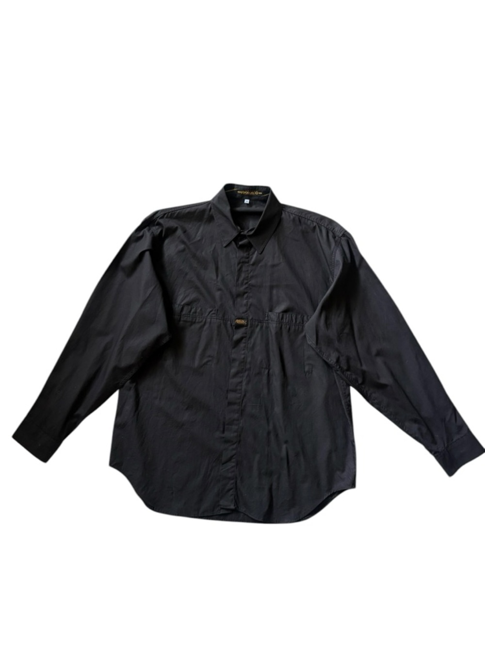 Vintage 90s Marithé François Girbaud Black Button Down Shirt Made in USA Sz M